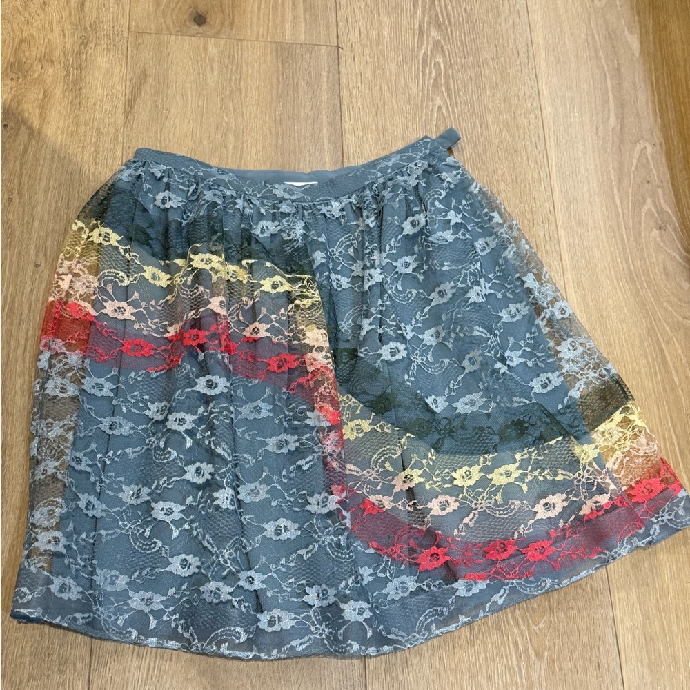 Red Valentino lace tutu skirt
